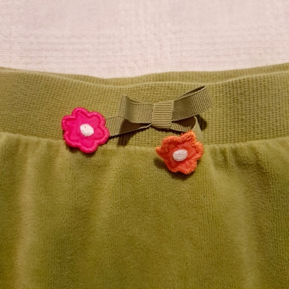 Gymboree girls size 8 green velour skirt, soft waisted - Picture 2 of 4